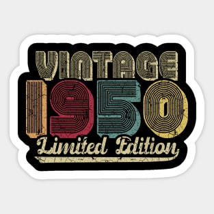 Vintage 1950 Limited Edition 70th Birthday Gift Sticker